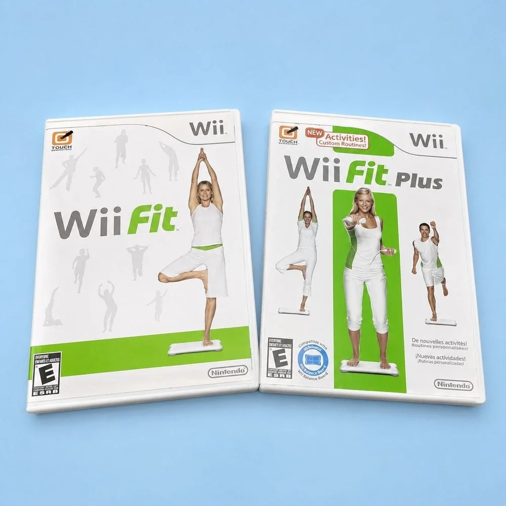 Nintendo Wii Fit & Wii Fit Plus 2 Game Lot CIB‎ Yoga Fitness UNTESTED -1006
